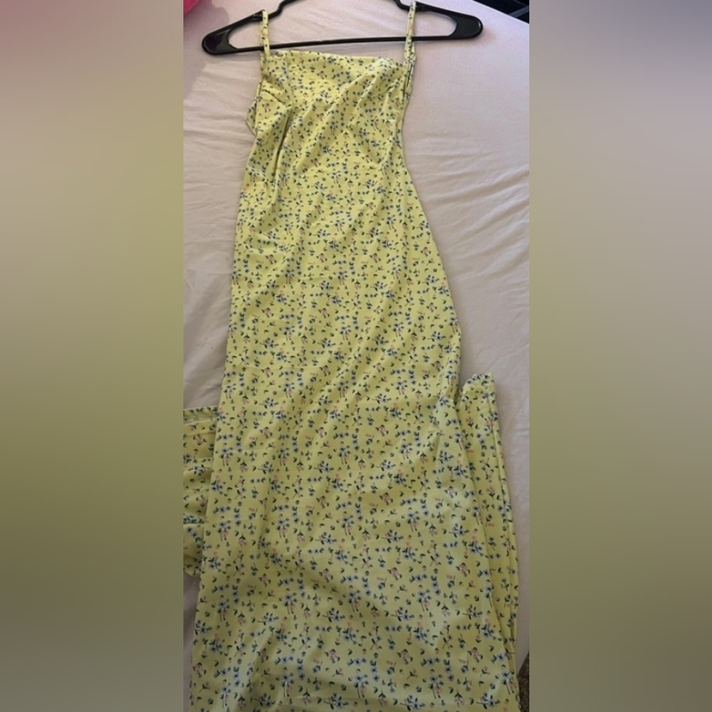 Yellow Maxi floral dress